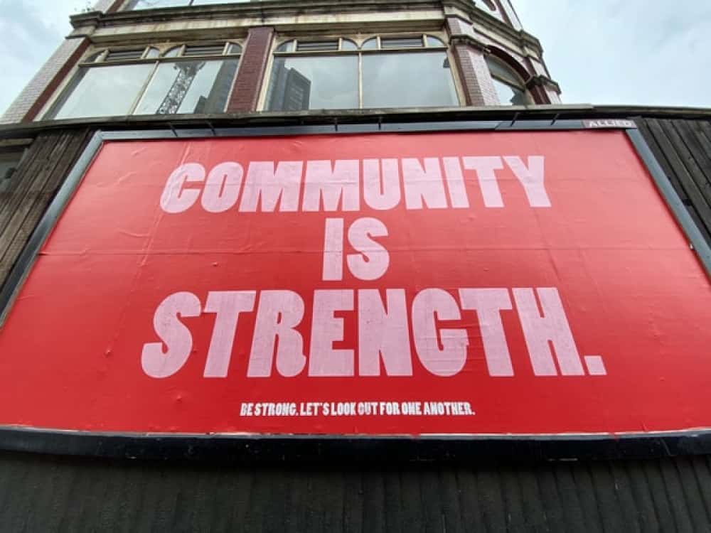 Community Is Strength Sign